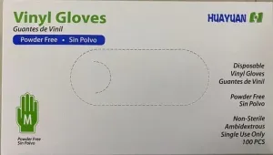 Huayuan Vinylové vyšetrovacie rukavice bez púdru M, 100ks