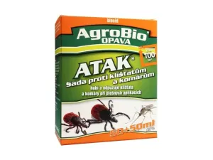 Sada proti klíšťatům a komárům AGROBIO Atak 100ml - rozbaleno - pouze 1x lahvička 50ml
