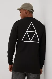 HUF Essentials Triple Triangle tričko s dlhým rukávom TS01750 čierne
