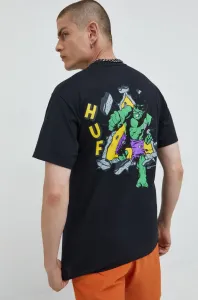 Bavlnené tričko HUF X Marvel Hulk čierna farba, jednofarebné #4622136