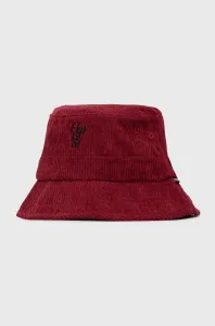 Štruksový klobúk HUF bordová farba