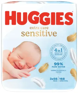 Huggies Extra Care Triplo vlhčené obrúsky pre deti 3x56 ks