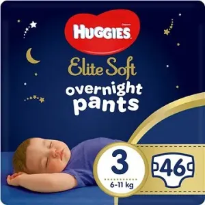 HUGGIES Elite Soft Pants cez noc Pants veľ. 3 (2× 23 ks) #24718