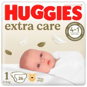 Huggies Extra Care Size 1 jednorazové plienky 2-5 kg 26 ks