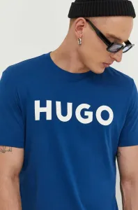 Bavlnené tričko HUGO s potlačou #7353554