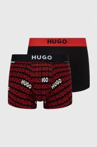 Boxerky HUGO 2-pak pánske, červená farba #7527994