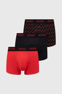 Boxerky HUGO 3-pak pánske,červená farba,50480170 #5438461