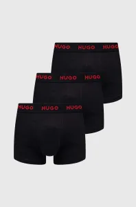 Boxerky HUGO 3-pak pánske,čierna farba,50469766