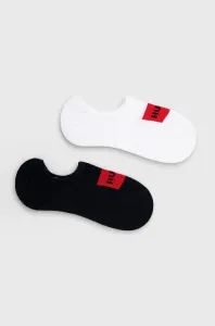 Ponožky HUGO (2-pak) pánske, tmavomodrá farba #223401