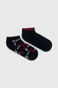 Ponožky HUGO 2-pak pánske, tmavomodrá farba #7528207