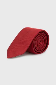 Hodvábna kravata HUGO červená farba,50468199