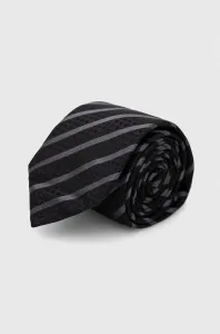 Hodvábna kravata HUGO čierna farba #8617397