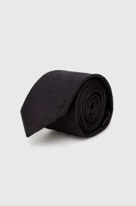 Hodvábna kravata HUGO čierna farba #8741402