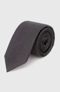 Hodvábna kravata HUGO čierna farba #8740408