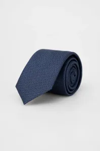Hodvábna kravata HUGO tmavomodrá farba #209865