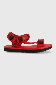Sandále HUGO Jens Sand pánske, červená farba #253384
