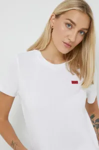 Bavlnené tričko HUGO biela farba, #5886601