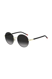 Slnečné okuliare HUGO 1237/S dámske, čierna farba