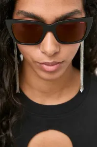 Slnečné okuliare HUGO dámske, čierna farba #4645963