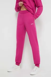 Nohavice HUGO ružová farba, jednofarebné #8744565