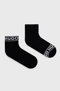 Ponožky HUGO dámske, čierna farba #6657232