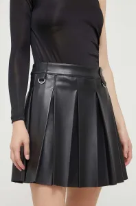 Sukňa HUGO čierna farba, mini, áčkový strih #9081618