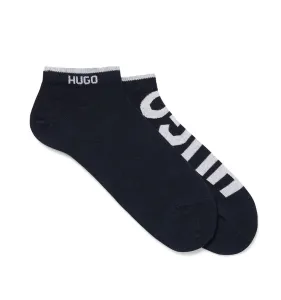 HUGO - 2PACK HUGO dark blue pánske členkové ponožky