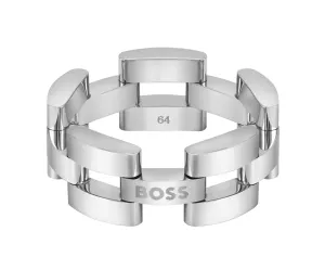 Hugo Boss Nadčasový pánsky oceľový prsteň Sway 1580551 66 mm
