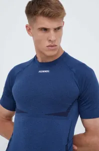 Tréningové tričko Hummel Mike tmavomodrá farba, s potlačou