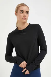 Tréningové tričko s dlhým rukávom Hummel Vanja čierna farba