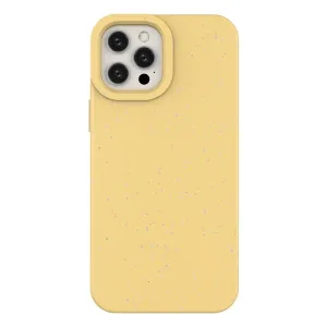 Hurtel Eco Case obal, iPhone 12, žltý
