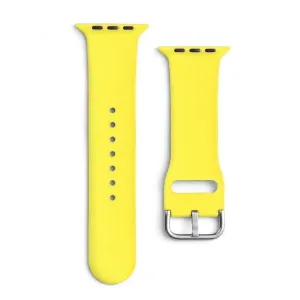 Hurtel Silikónový remienok APS Apple Watch 2 / 3 / 4 / 5 / 6 / 7 / 8 / SE (42, 44, 45 mm), žltý