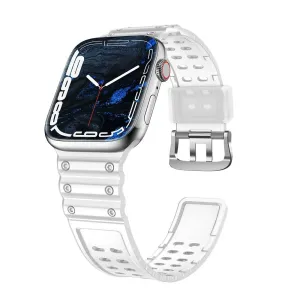 Hurtel Strap Triple remienok pre hodinky Apple Watch SE / 8 / 7 / 6 / 5 / 4 / 3 / 2 / 1 (49/45/44/42mm), priehľadny