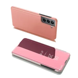 Hurtel Clear view ružové púzdro na telefon Samsung Galaxy S22
