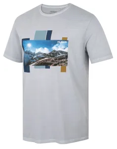 Husky  Tee Skyline M light grey, S Pánske bavlnené tričko