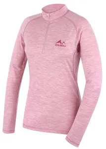 Husky  Merow zips L faded pink, S Merino termoprádlo tričko