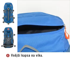 Husky SCAPE 38 Turistický batoh, modrá, veľkosť os