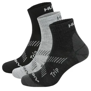 Husky  Trip 3pack černá/sv. šedá/tm. šedá, XL(45-48) Ponožky