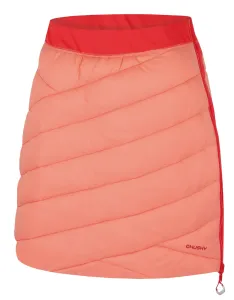 Husky  Freez L light orange/red, L Dámská obojstranná zimná sukňa