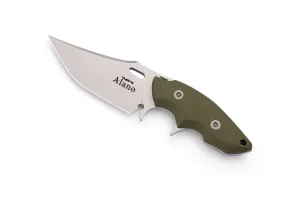 Nôž Alano Hydra Knives® – Strieborná čepeľ - Satin, Olive Green  (Farba: Olive Green , Varianta: Strieborná čepeľ - Satin)