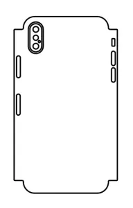 Hydrogel - matná zadní ochranná fólie (full cover) - iPhone XS - typ výřezu 4