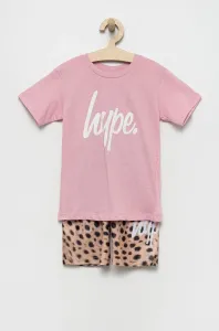 Detská bavlnená súprava Hype ružová farba #7353710