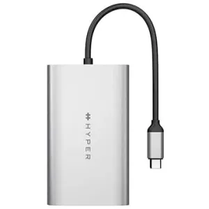 HyperDrive USB-C To Dual HDMI Adapter+PD over USB (M1) – Duálne HDMI – USB-C adaptér, strieborný