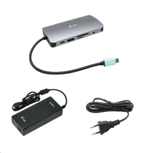 i-tec USB-C Metal Nano Dock HDMI/VGA with LAN, Power Delivery 100 W + zdroj 112 W
