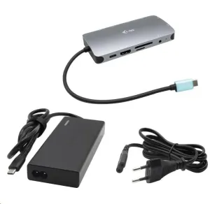 i-tec USB-C Metal Nano Dock HDMI/VGA with LAN, Power Delivery 65 W + zdroj 77 W