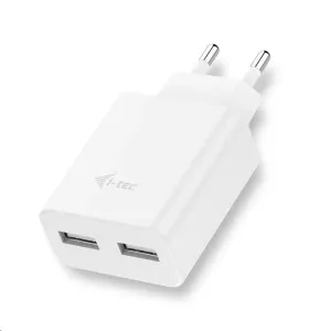 iTec USB Power Charger 2 Port 2.4A - USB nabíjačka - biela
