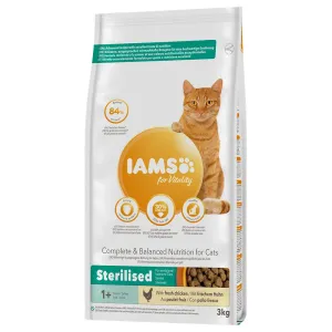 IAMS granule pre mačky, 3 kg - 10% zľava - Vitality Cat Adult Sterilised Chicken (3 kg)