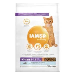 IAMS for Vitality Kitten s morskými rybami - výhodné balenie: 2 x 10 kg