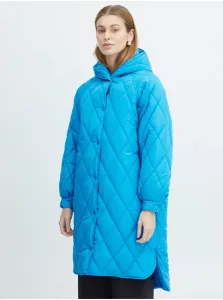 Kabáty pre ženy ICHI - modrá #4601235