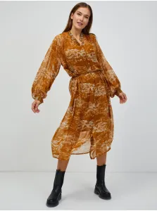 Šaty na denné nosenie pre ženy ICHI - hnedá #735092